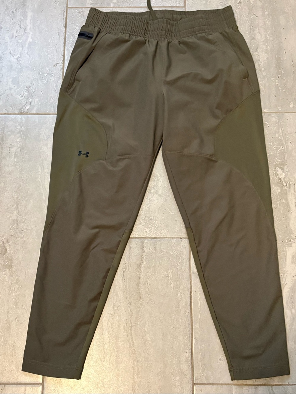 Under Armour Womens Unstoppable Hybrid Jogger Pants Ankle Joggers Olive Size M